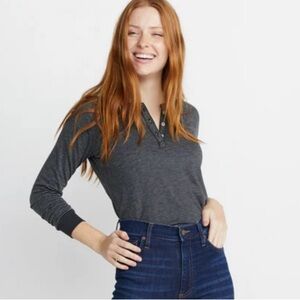 Bundle of Marine Layer Double Knit Henley in Black/White Stripe And Wine Red